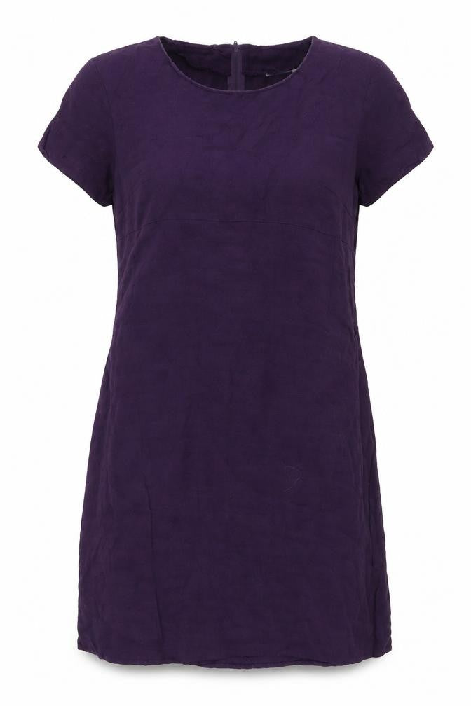 Outfit Womens Purple Viscose A-Line Size 14 Round Neck Zip