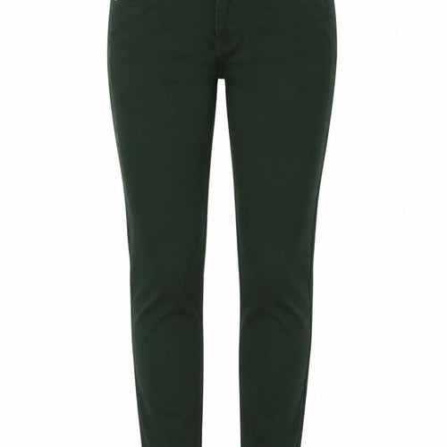 H&M Womens Green Cotton Skinny Jeans Size 4 L29 in Regular Button
