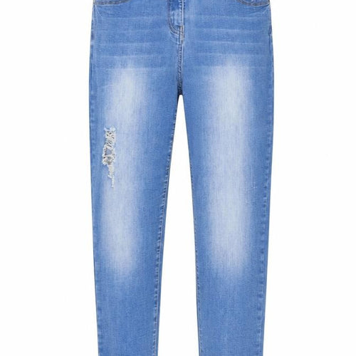 //Denim Womens Blue Cotton Skinny Jeans Size 12 L26 in Regular Button