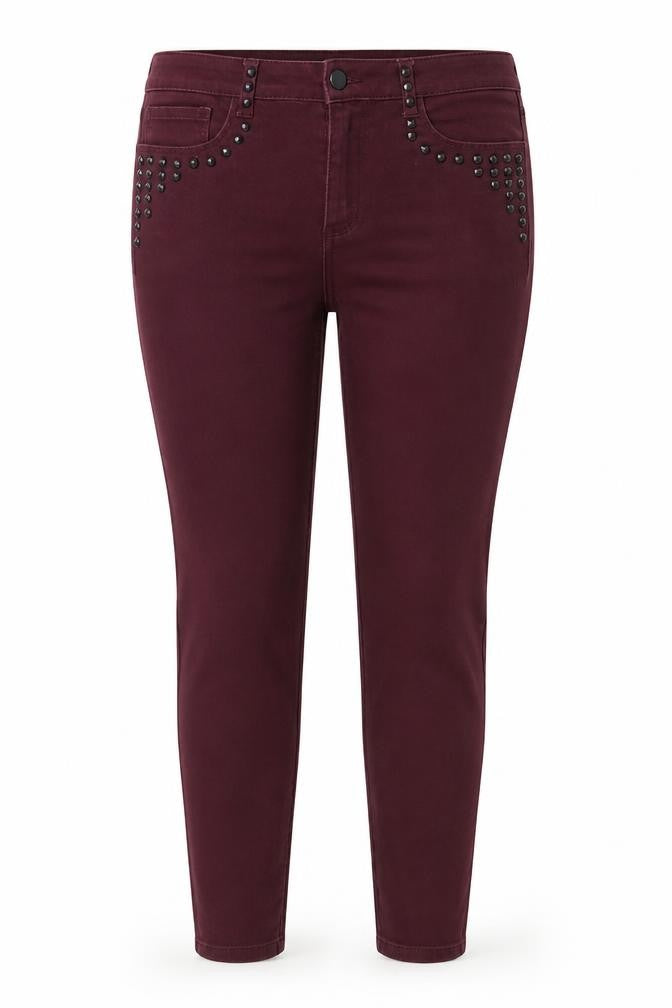 FOREVER 21 Womens Red Cotton Skinny Jeans Size 14 L29 in Regular Button