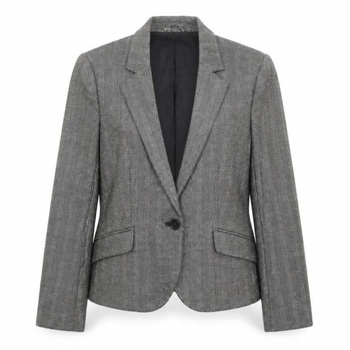 Mango Womens Grey Polyester Jacket Blazer Size 10