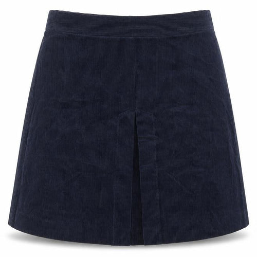 Heritage Womens Blue Cotton A-Line Skirt Size 10 Zip