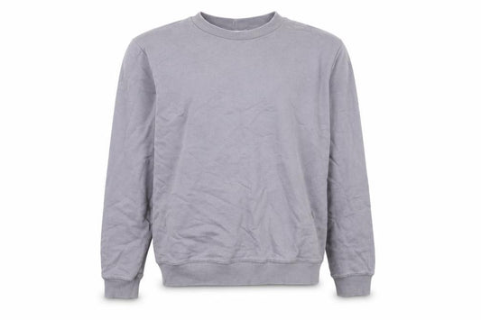 Front view of ASOS women’s grey cotton pullover sweatshirt, size UK 8, pullover