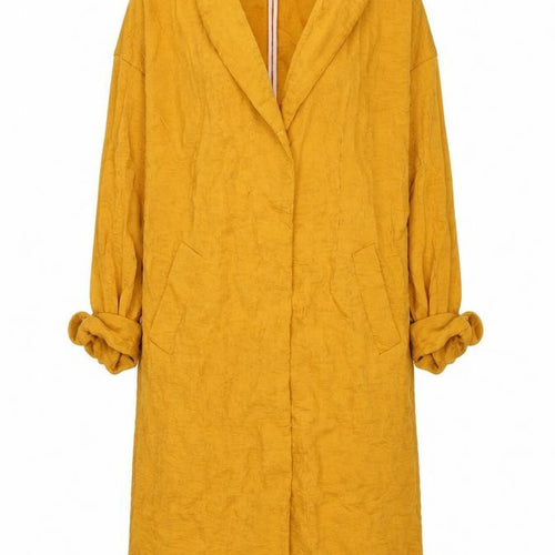 Topshop Womens Yellow Overcoat Coat Size 10 Buckle