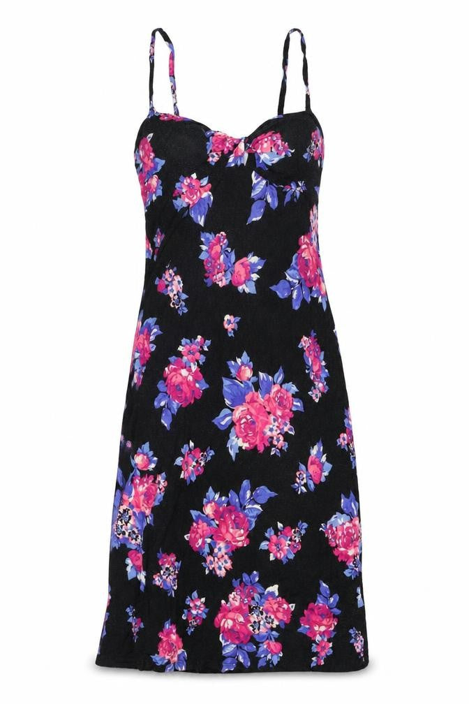 The Collection Womens Black Floral Viscose A-Line Size 10 Sweetheart Pullover
