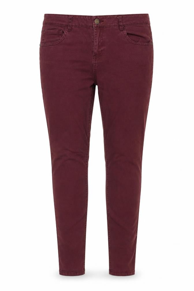 Denim & Co. Womens Red Cotton Skinny Jeans Size 12 Regular Zip