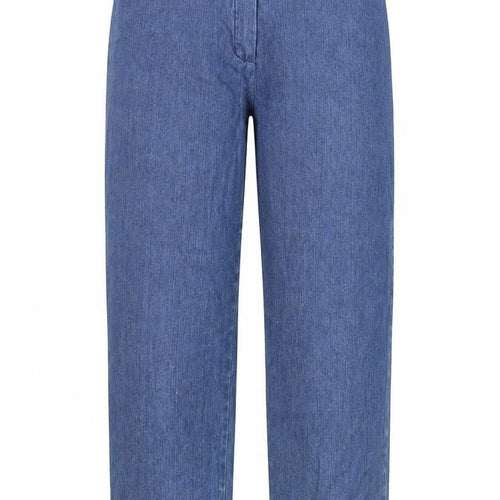 Marks and Spencer Womens Blue Cotton Straight Jeans Size 10 Regular Zip