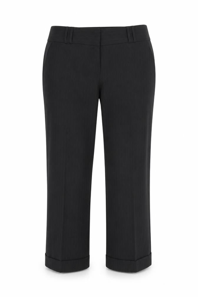 Dorothy Perkins Womens Brown Striped Polyester Trousers Size 12 Regular Zip