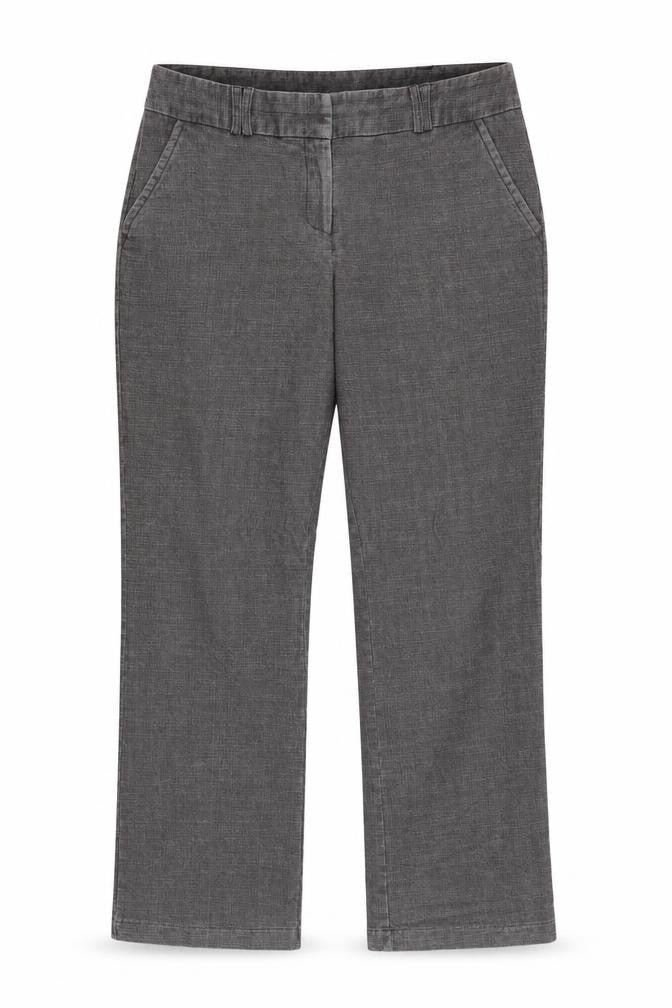 Front view of Principles women’s grey cotton trousers, size UK 34, in regular zip