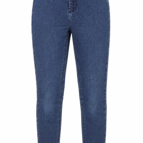 Topshop Womens Blue Cotton Skinny Jeans Size 26 in L30 in Extra-Slim Zip