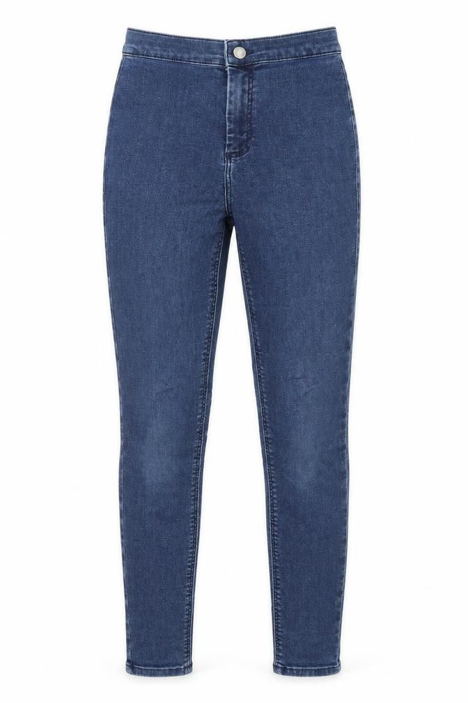 Topshop Womens Blue Cotton Skinny Jeans Size 26 in L30 in Extra-Slim Zip