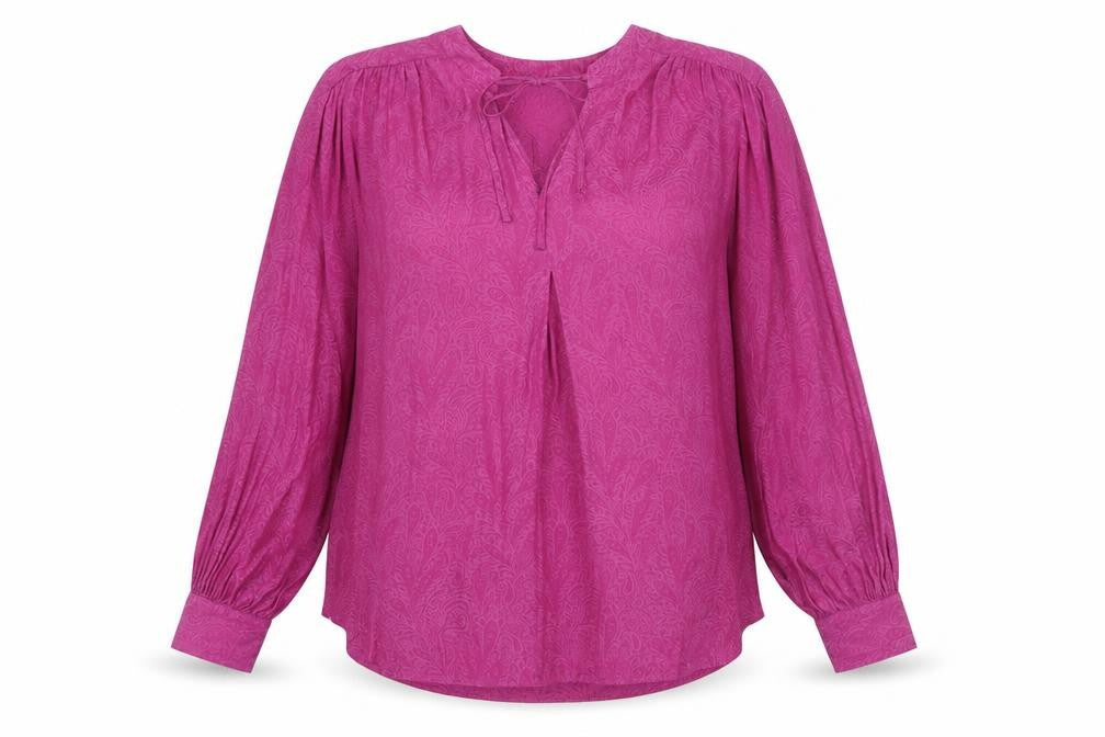 Next Womens Purple Paisley Polyester Basic Blouse Size 10 Round Neck