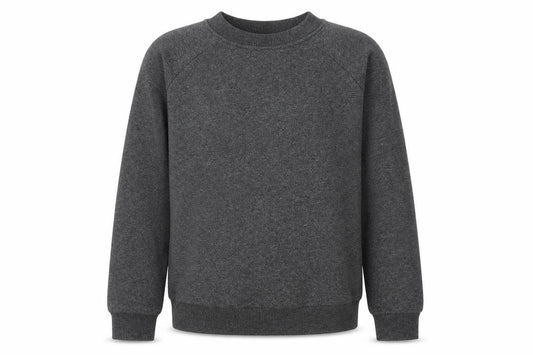 Front view of Franklin & Marshall girls’ grey cotton pullover sweatshirt, size 10, years pullover