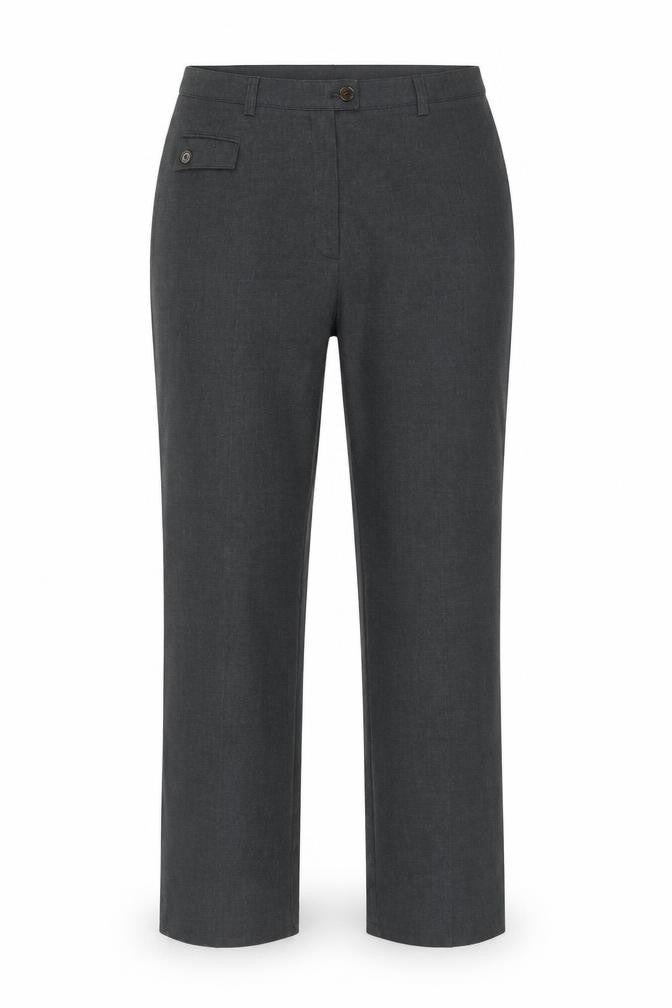 Marks and Spencer Womens Grey Polyester Dress Pants Trousers Size 14 Regular Zip