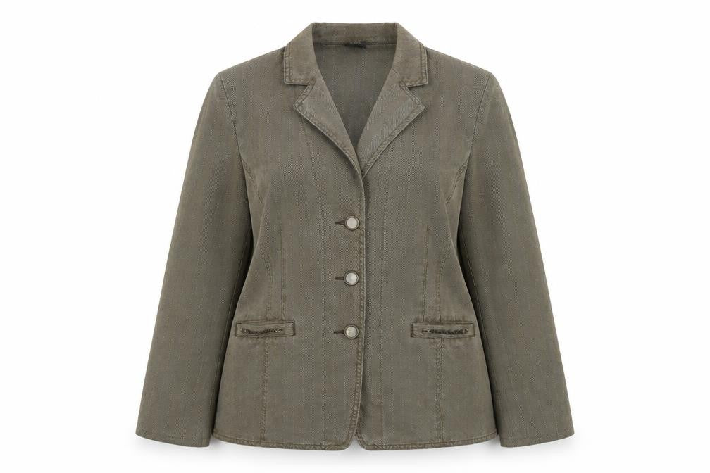 Pola Womens Brown Jacket Blazer Size 14 Button