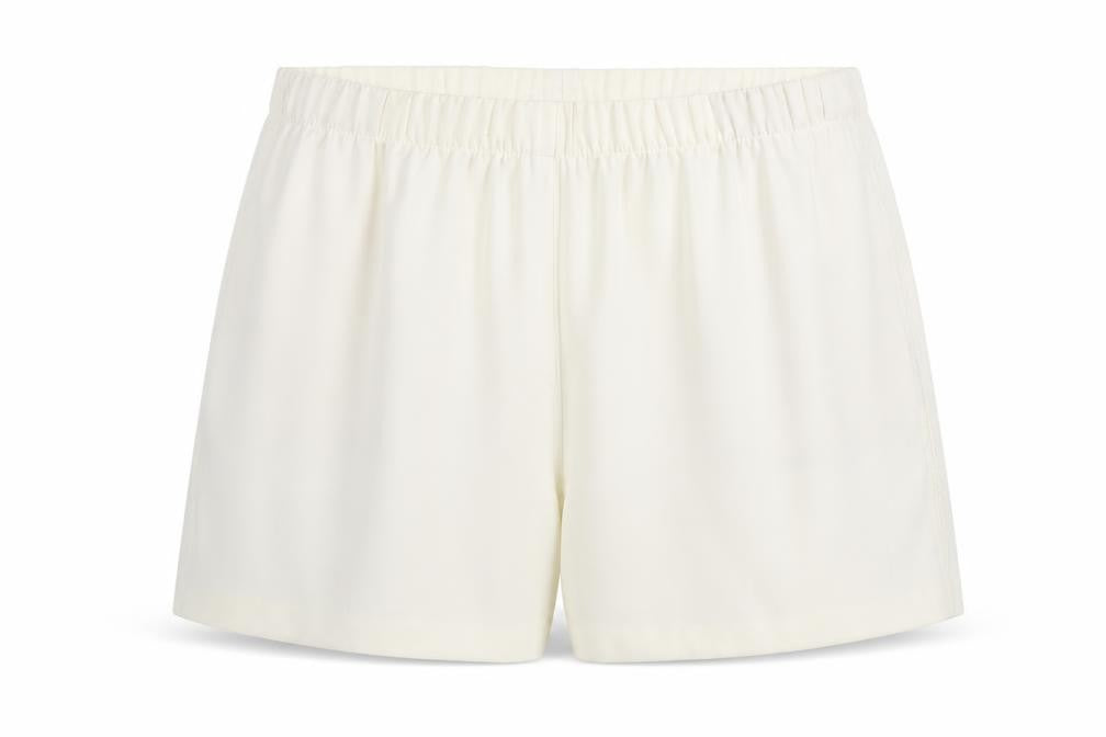 Marks and Spencer Womens Ivory Polyester Basic Shorts Size 24 L5 in Regular Pull On