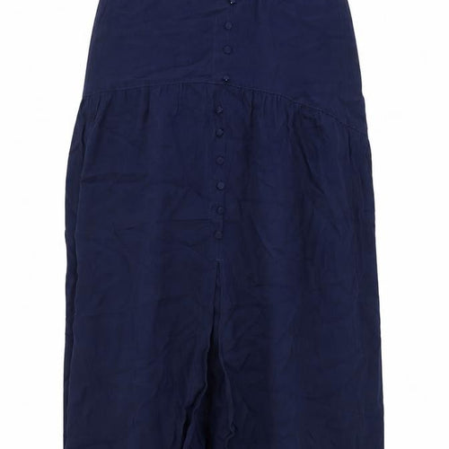 Marks and Spencer Womens Blue Viscose Swing Skirt Size 10