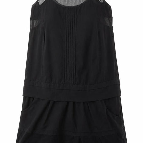 Preworn Womens Black Polyester Tank Dress Size XS Round Neck Pullover