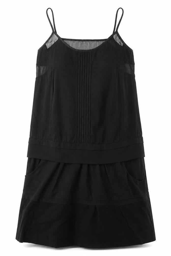 Preworn Womens Black Polyester Tank Dress Size XS Round Neck Pullover