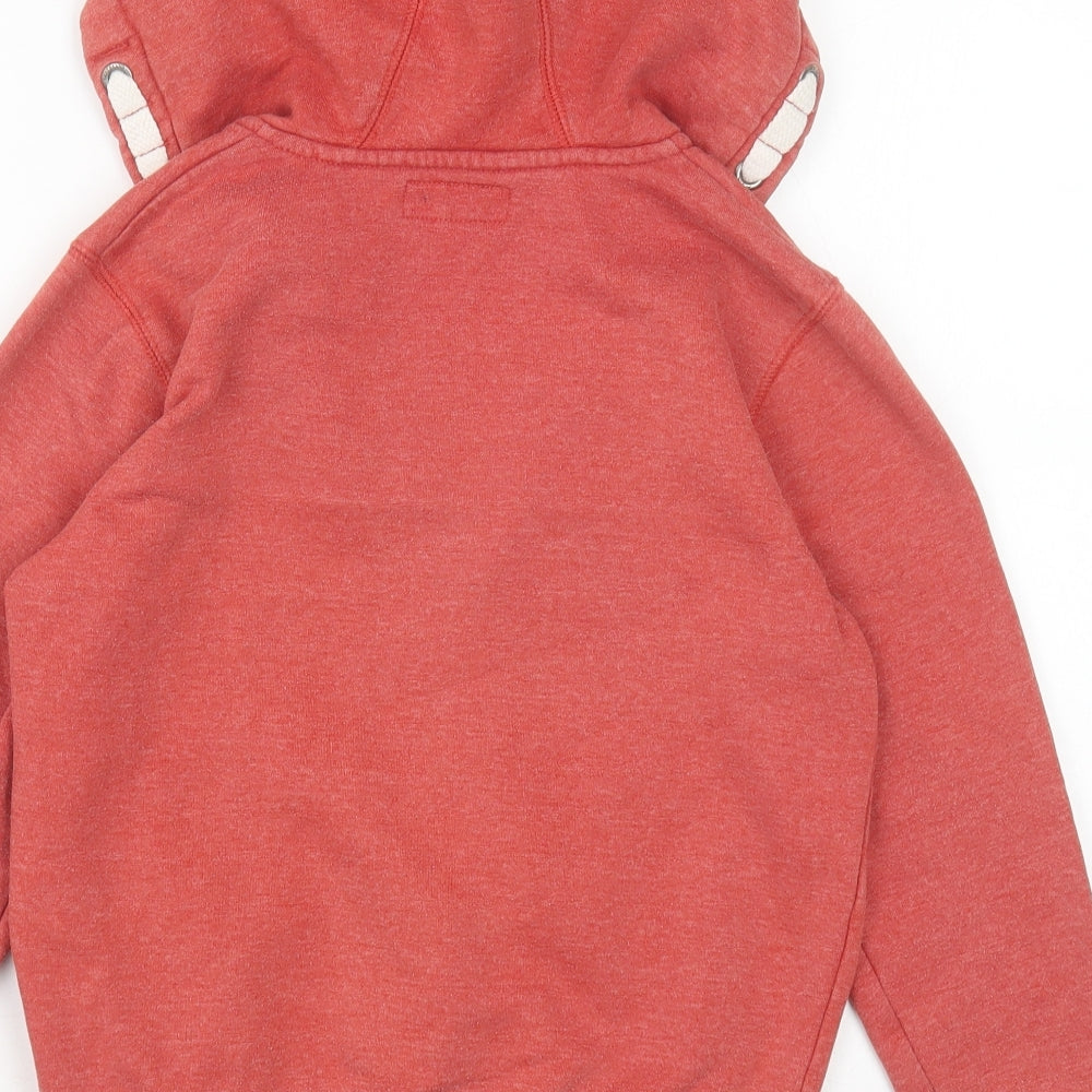 NEXT Boys Red Cotton Full Zip Hoodie Size 10 Years Zip