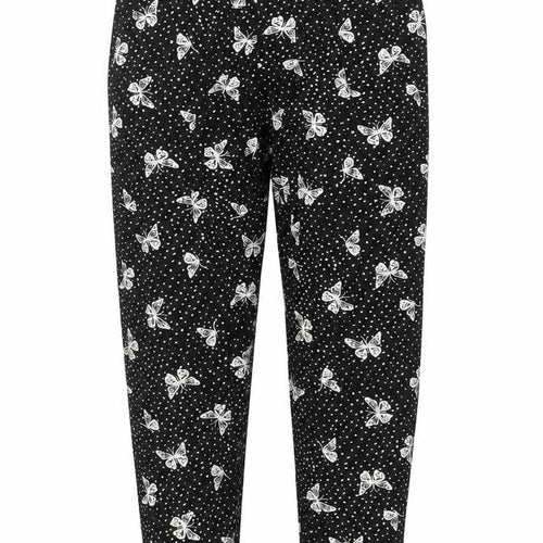 Preworn Womens Black Geometric Polyester Jogger Leggings Size M - Butterfly Print