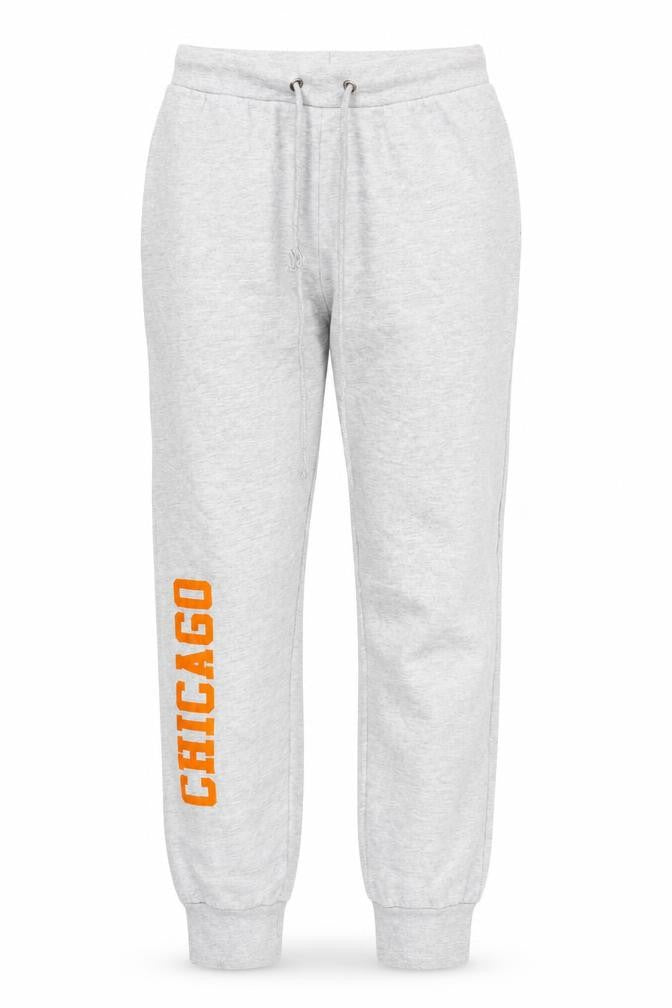 Front view of PRETTYLITTLETHING women’s grey polyester sweatpants, size S, regular drawstring - chicago