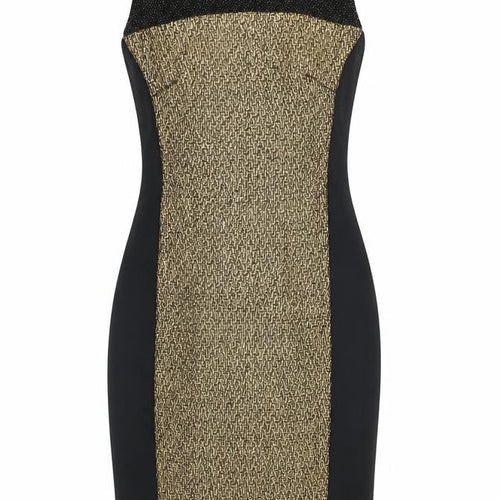 DS DRES Womens Black Polyester Pencil Dress Size 8 Scoop Neck Zip