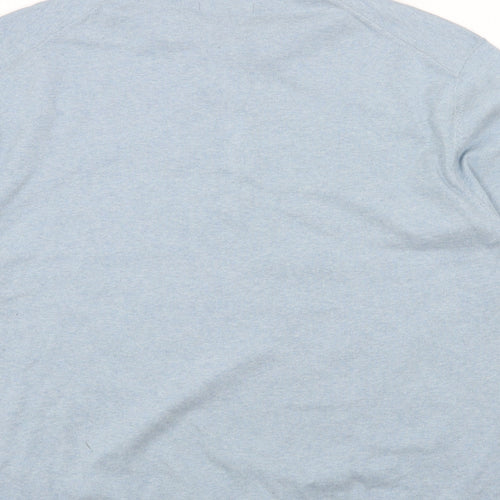 Marks and Spencer Mens Blue Cotton Polo Size 3XL Collared Button