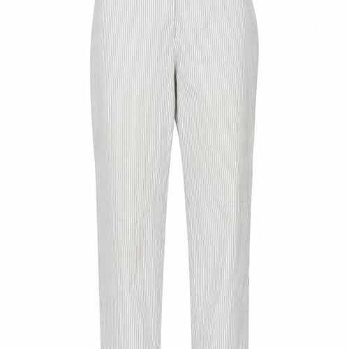 Merona Womens Grey Striped Cotton Trousers Size 6 L25 in Regular Zip