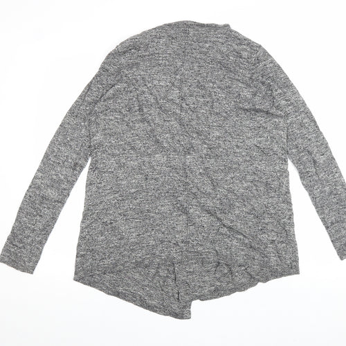 New Look Womens Grey Round Neck 100% Cotton Cardigan Jumper Size 10