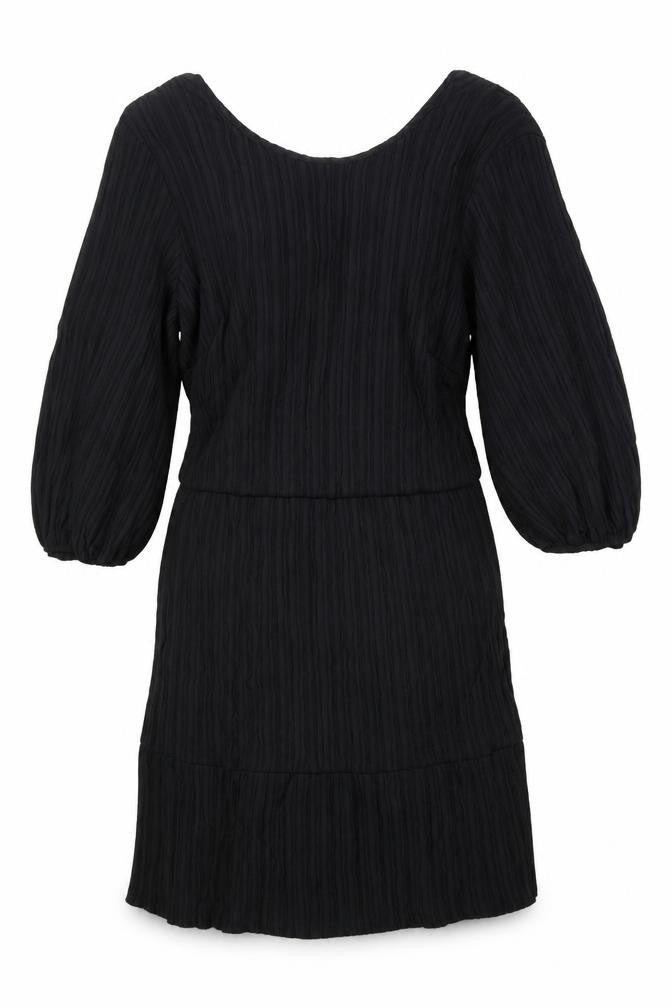 George Womens Black Viscose A-Line Size 10 Round Neck Tie