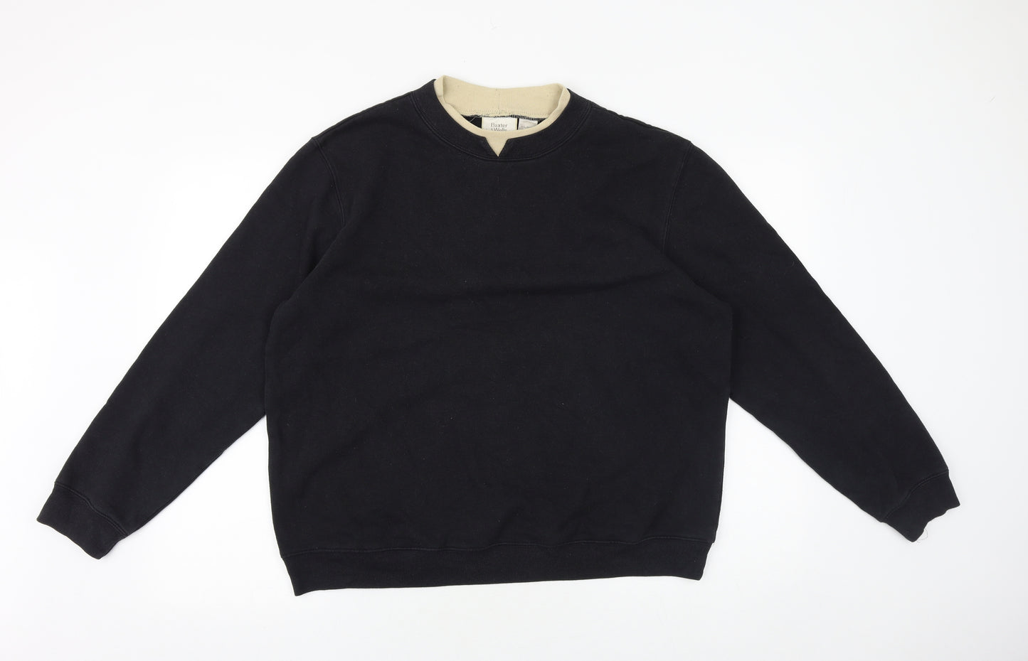 Baxter Mens Black Cotton Pullover Sweatshirt Size L