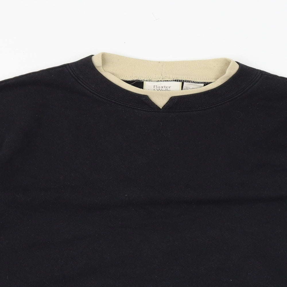 Baxter Mens Black Cotton Pullover Sweatshirt Size L