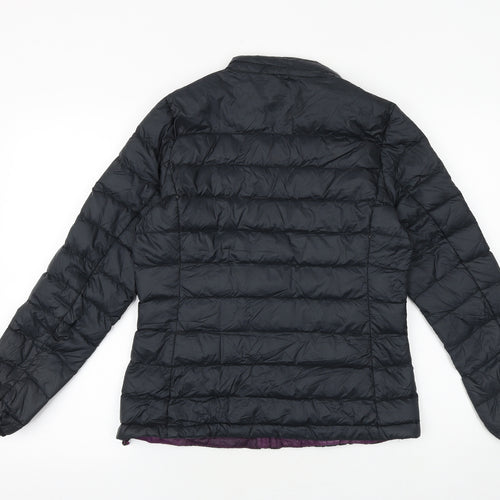 SUPREMACY Womens Black Quilted Jacket Size 12 Zip