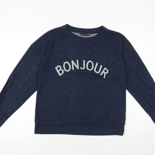 Marks and Spencer Womens Blue Viscose Pullover Sweatshirt Size 12 - Bonjour