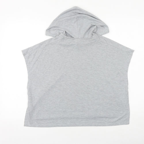 Cotton On Womens Grey Cotton Pullover Hoodie Size 2XS Pullover - Queen of coffee
