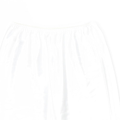 Marks and Spencer Womens White Polyester A-Line Skirt Size 8