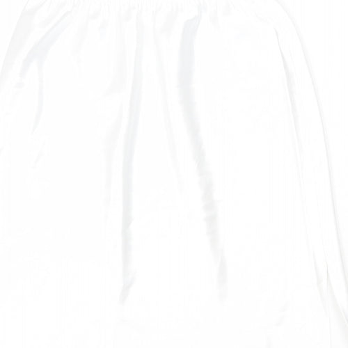 Marks and Spencer Womens White Polyester A-Line Skirt Size 8