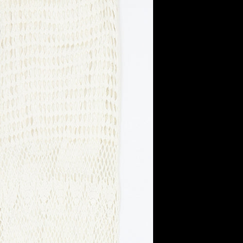Mango Womens Ivory Cotton Tank Dress Size S Round Neck Pullover