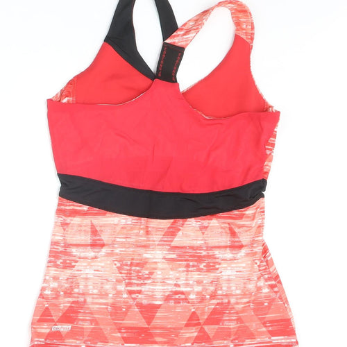 Slazenger Womens Pink Geometric Polyester Basic Tank Size 8 Halter Pullover
