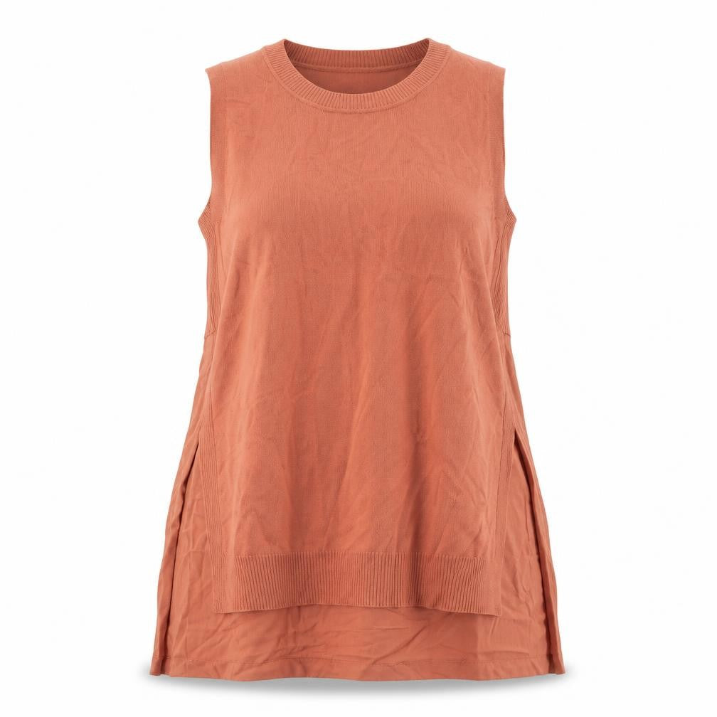 Next Womens Orange Viscose Basic Tank Size S Scoop Neck