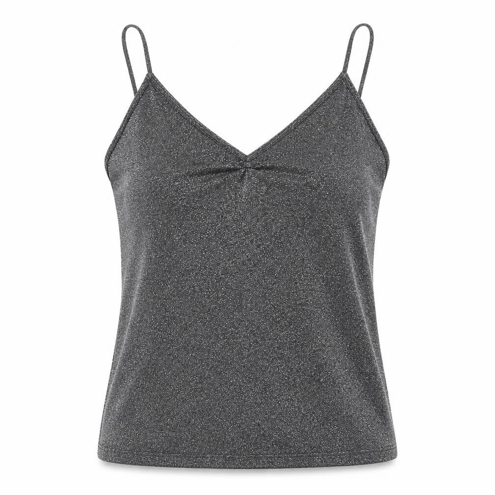 Topshop Womens Black Polyester Camisole Tank Size 10 V-Neck