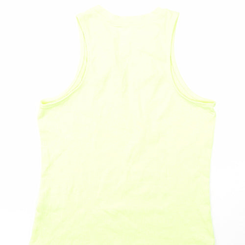 H&M Girls Yellow Cotton Basic Tank Size 14 Years Round Neck Pullover - NASA