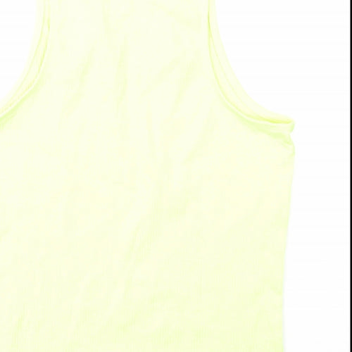 H&M Girls Yellow Cotton Basic Tank Size 14 Years Round Neck Pullover - NASA