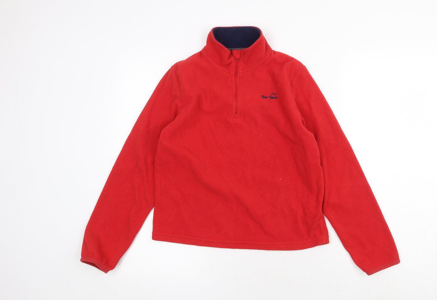 Peter Storm Boys Red Polyester Pullover Sweatshirt Size 11-12 Years Zip - Quarter-Zip