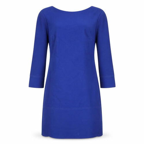 NIFE Womens Blue 100% Cotton A-Line Size 8 Round Neck Zip