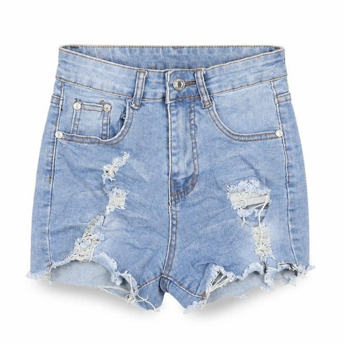 Denim Wise Womens Blue Cotton Cut-Off Shorts Size 6 Regular Zip