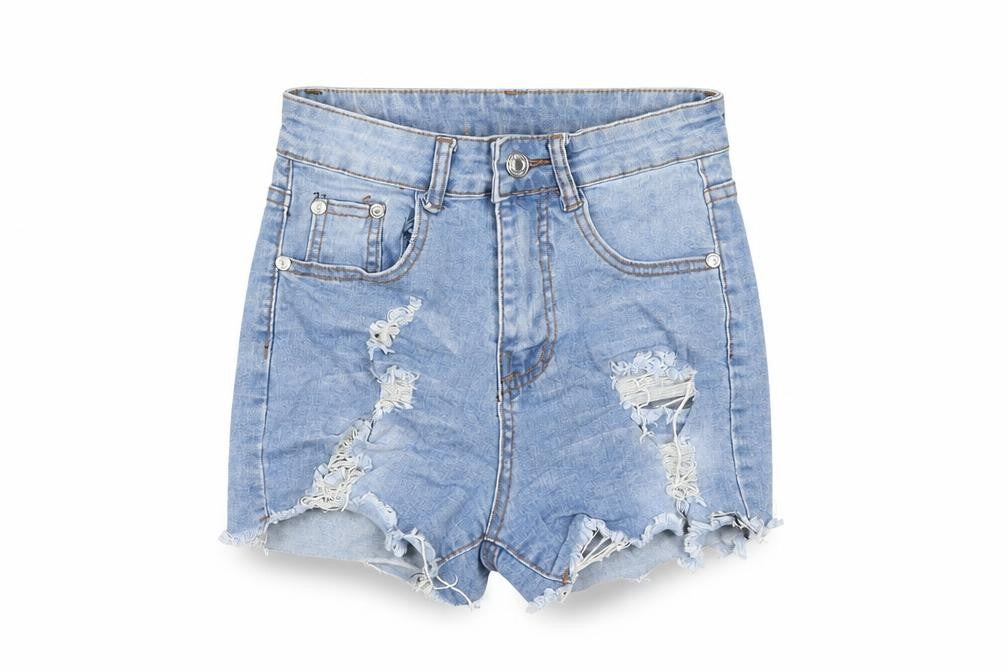 Denim Wise Womens Blue Cotton Cut-Off Shorts Size 6 Regular Zip