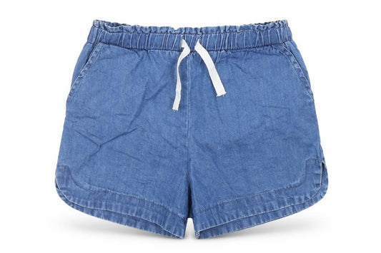 Very Boys Blue 100% Cotton Bermuda Shorts Size 8 Years Regular Drawstring