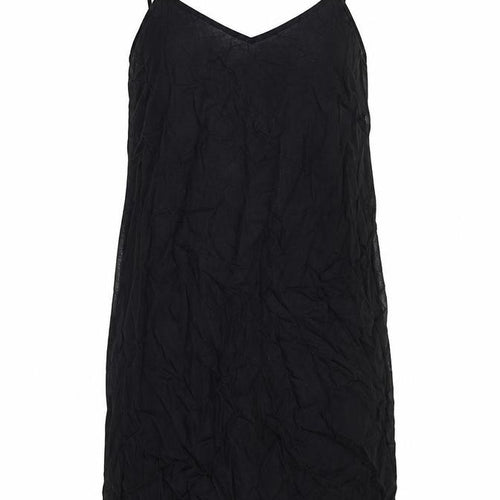 New Look Womens Black Viscose Tank Dress Size 10 V-Neck Pullover